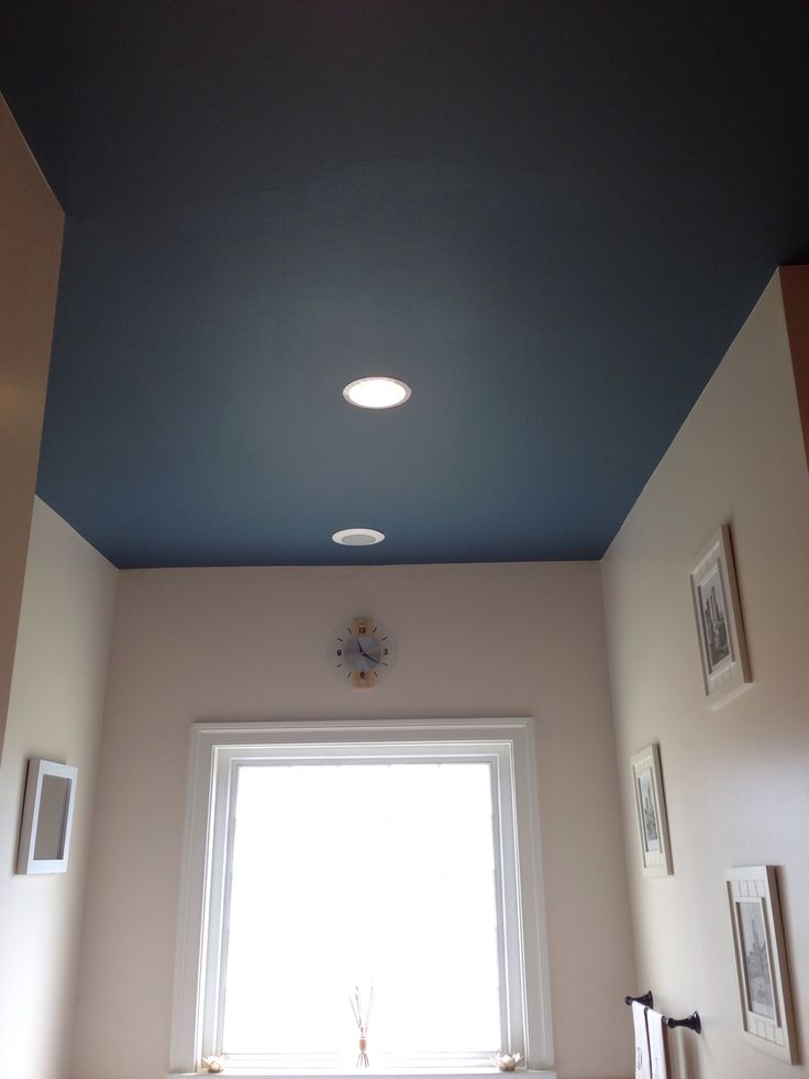 techo alto pintado en mataro de color azul